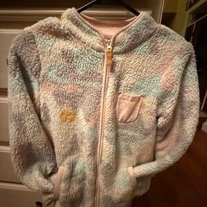 Cat & Jack Cream Pink Cozy Hooded Jacket